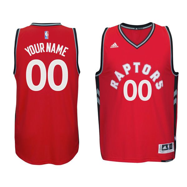 Men Toronto Raptors Adidas Red Custom Swingman NBA Jersey